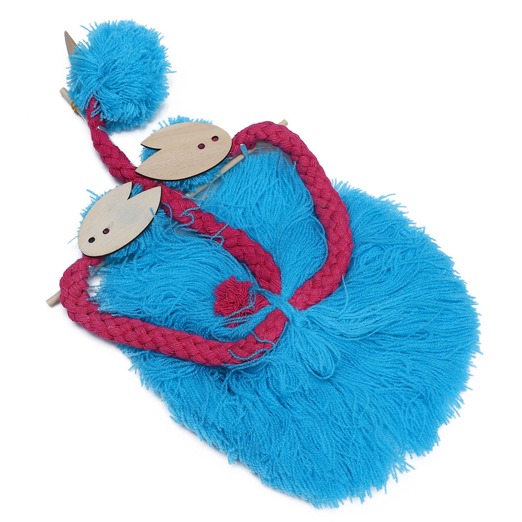 Sky-blue 5PCS String Puppets Plush Ostrich Marionette Toy W124