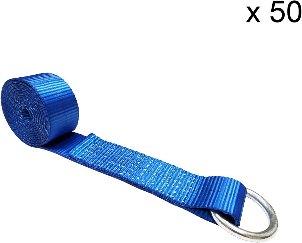 2 in x 10 ft Red O-Ring Trailer Tie Down Strap U84989