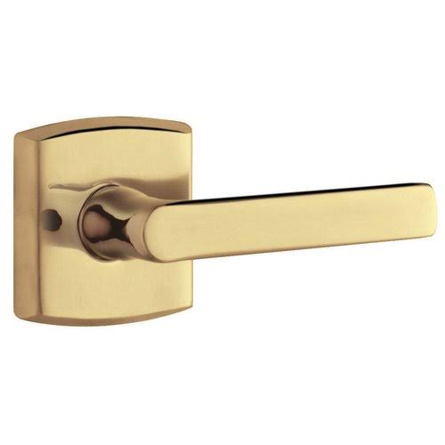 Satin Brass/Brown Lever Pair S48635