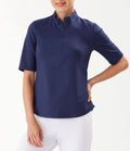 Half-Zip Mock Neck Knit Top P795