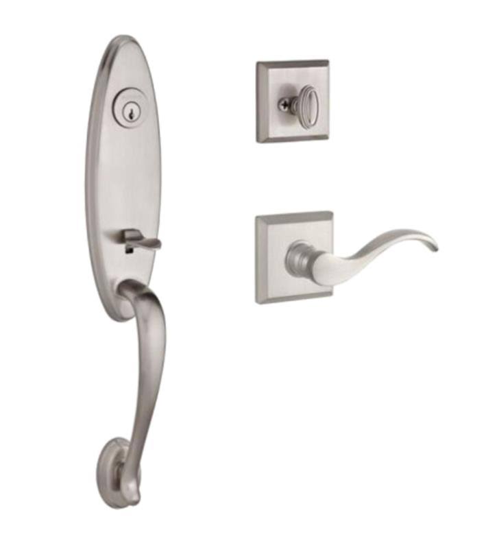 Single Cylinder Handleset Right Hand Curve Lever and Square Rose H95186