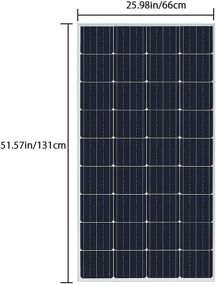 300 Watt 12V Monocrystalline Solar Panel Kit with Charge Controller and Mounting Brackets M2316