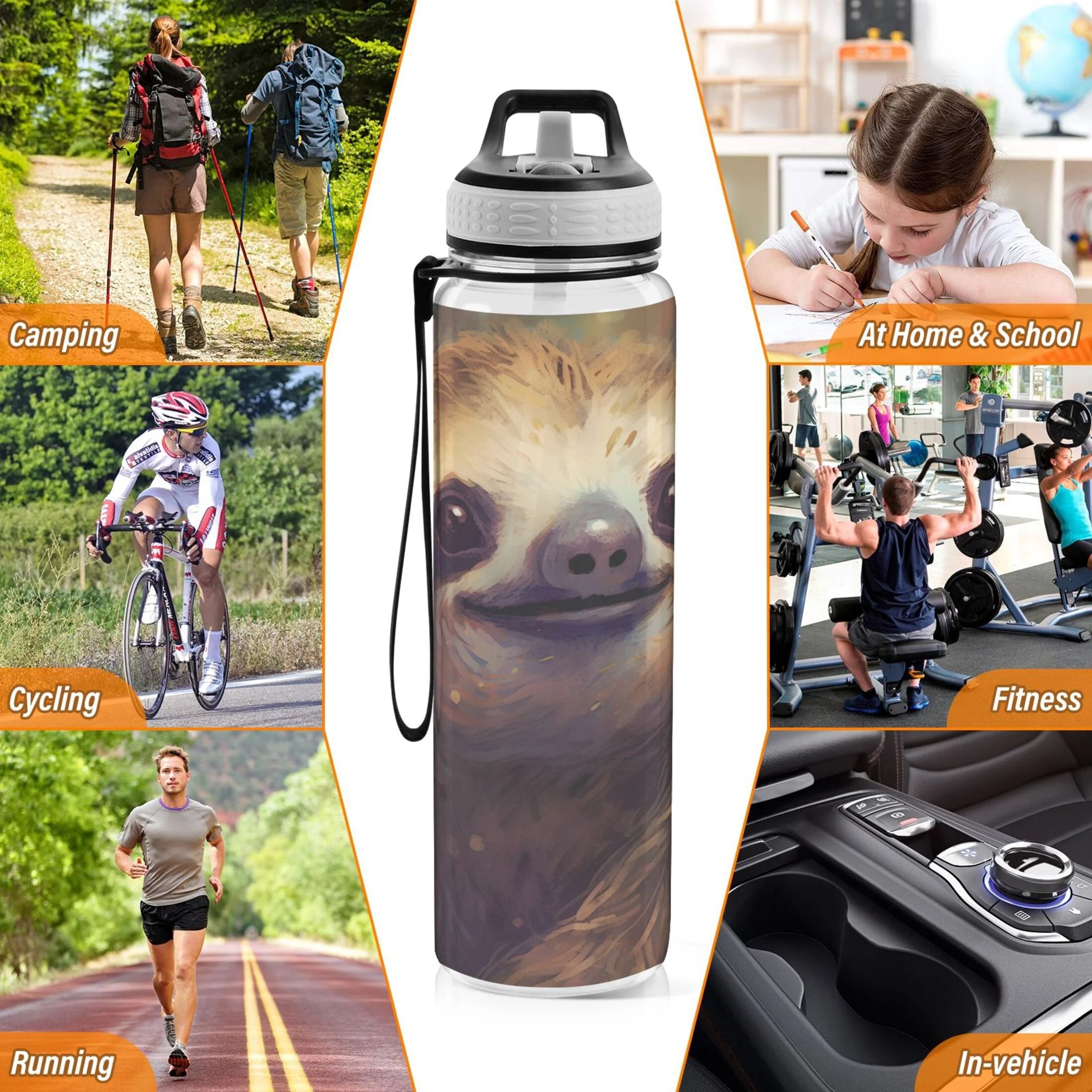 32oz Tritan Leakproof Clear Water Bottle with Straw L23350