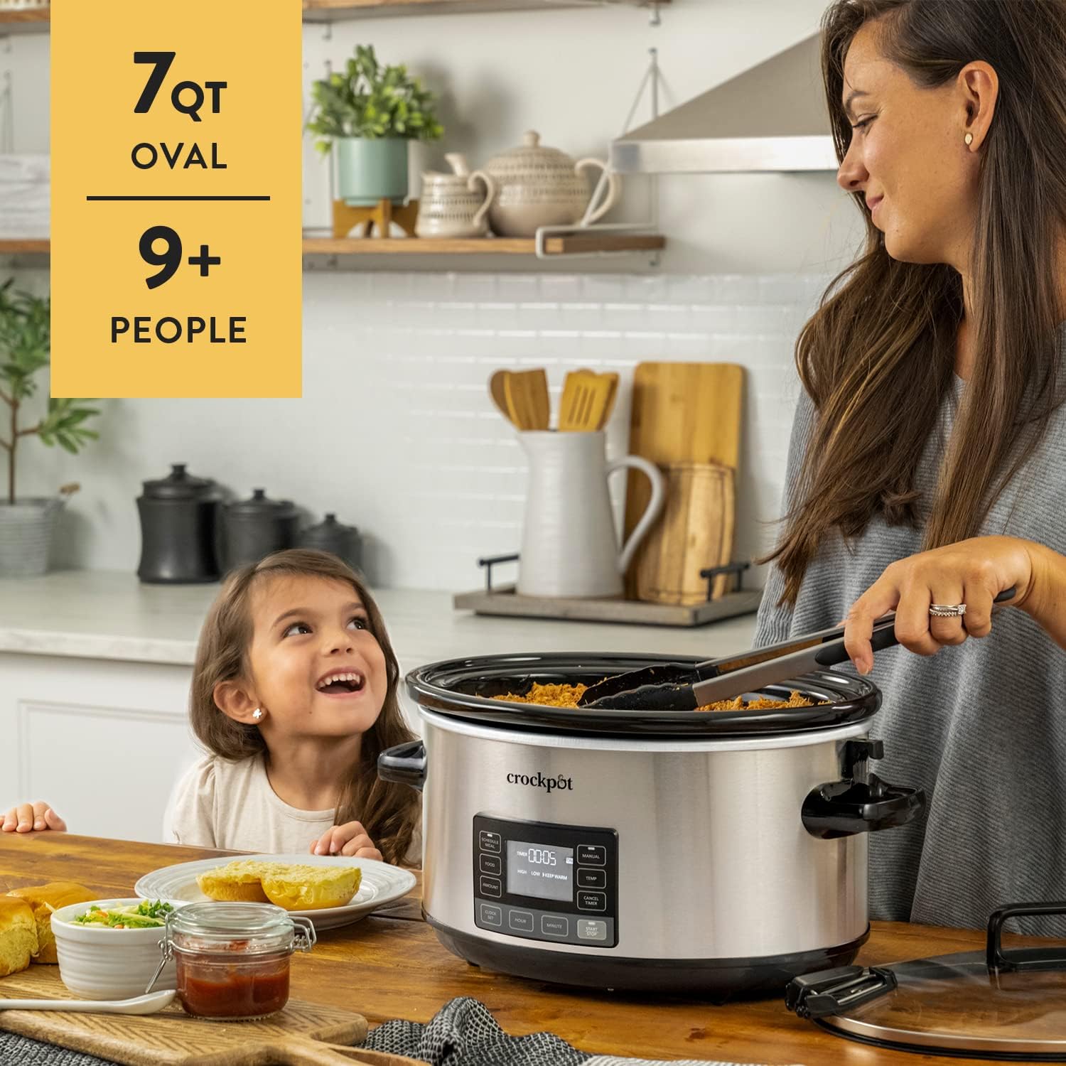7Qt Programmable Stainless Steel Slow Cooker W1365