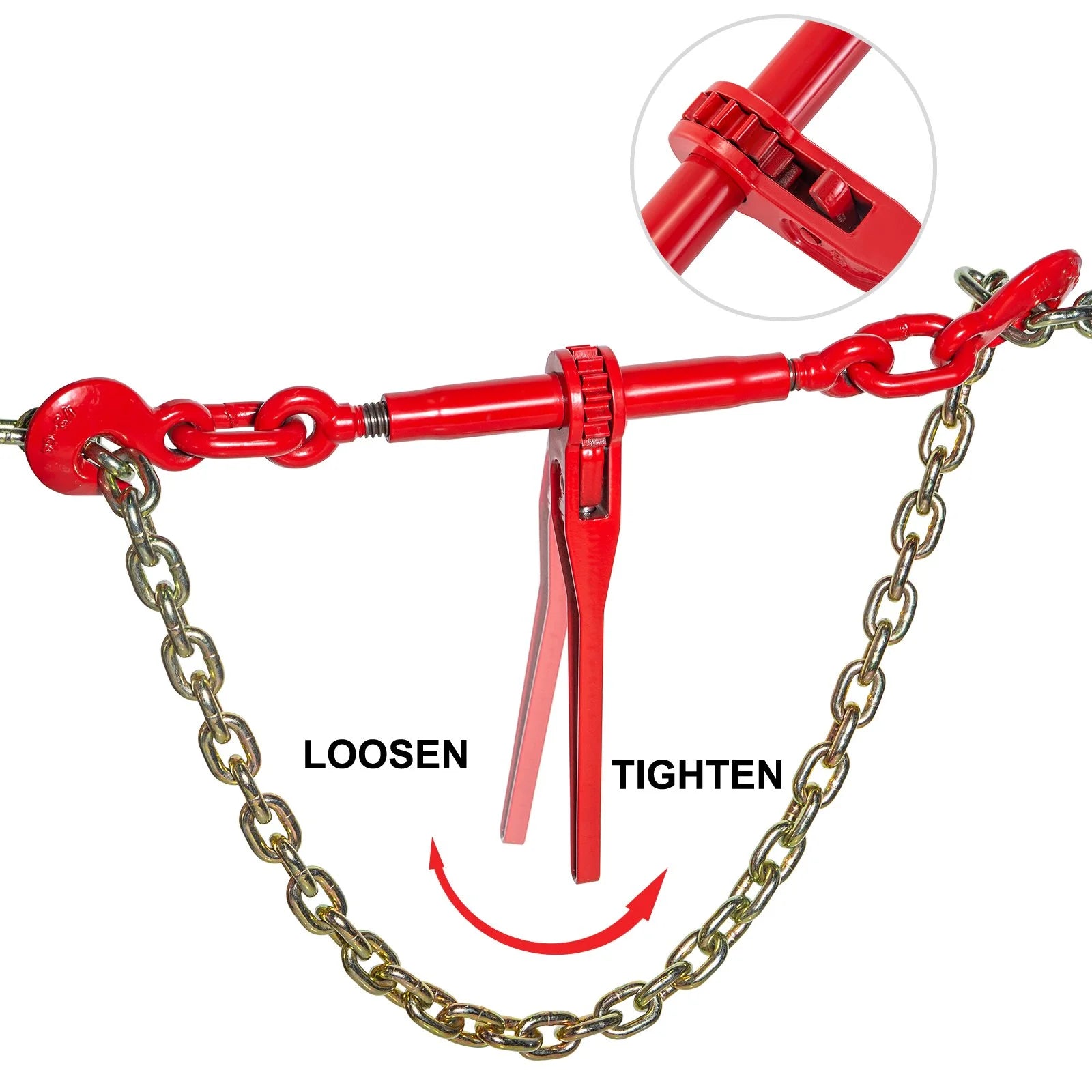 Chain and Binder Kit 3/8in-1/2in with Ratchet Binders and G70 Hooks B837899