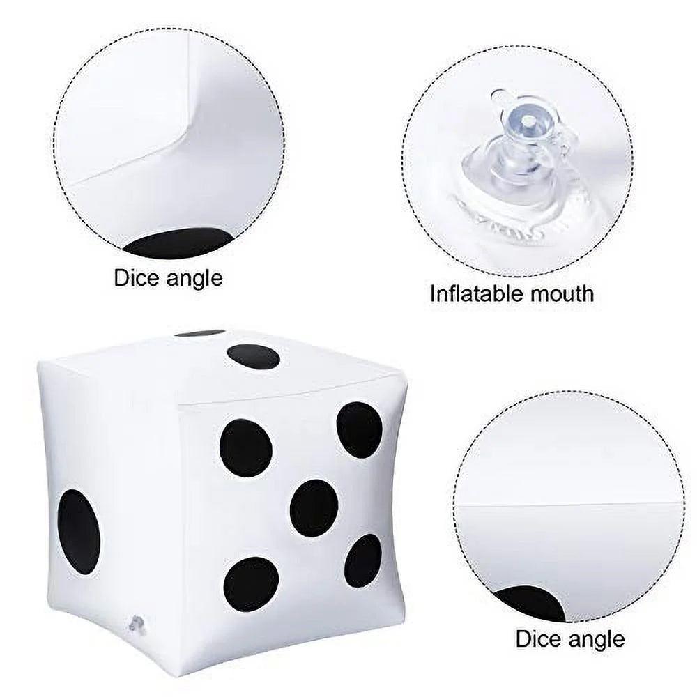 3 Pack Giant Inflatable Dice 12 Inch White X466