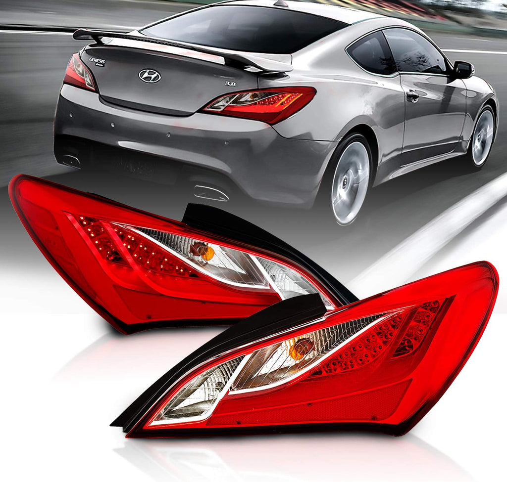 Smoke Lens LED Bar Taillights Set for Hyundai Genesis Coupe Y606293