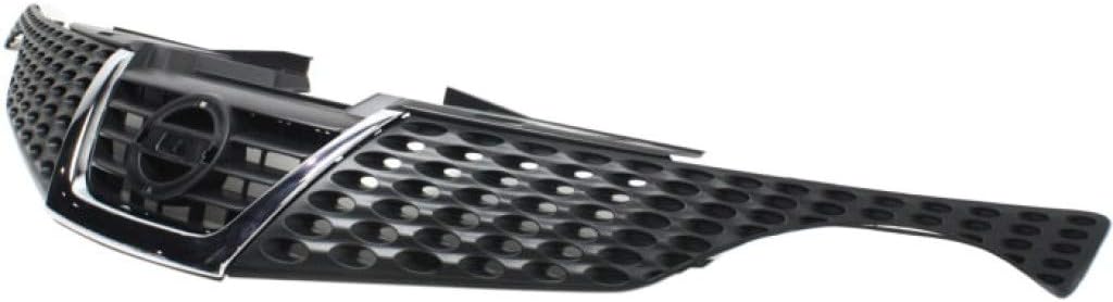 Painted Black Grille Assembly with Chrome Molding Plastic Z8823