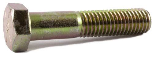 9/16-12 x 3 Grade 8 Hex Cap Screw Yellow Zinc Plated (150) N828