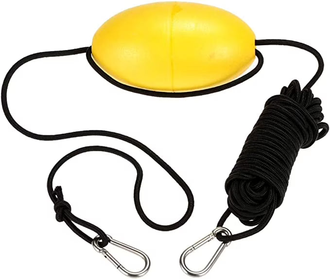 Marine Rope Tow Line with Buoy Ball Float Leash and Stainless Steel Hook F58805