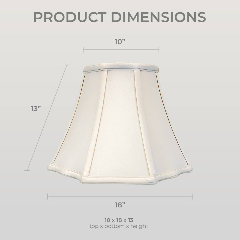Beige 10x22 x 18x22 x 13x22 Set of 2 Lamp Shade P76070