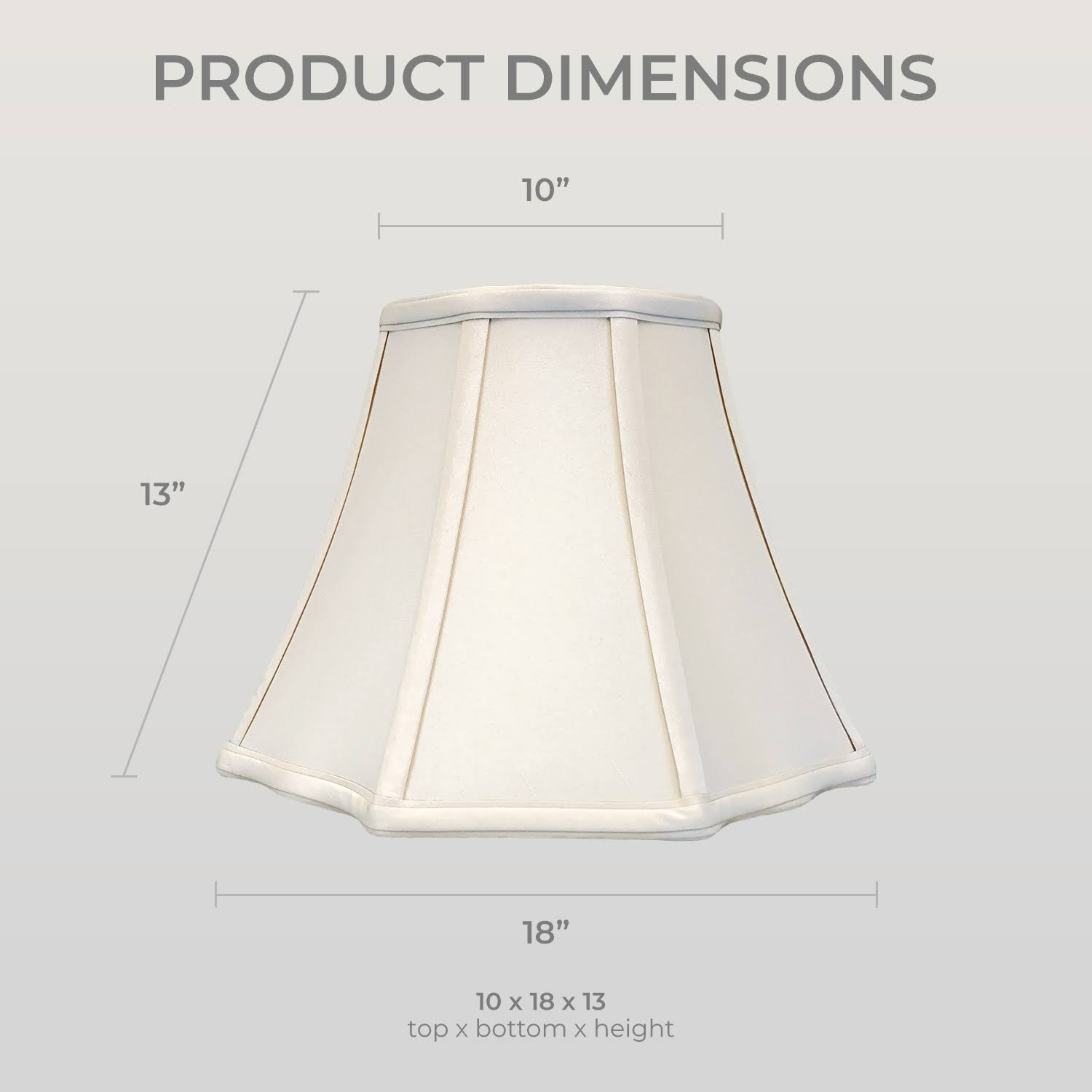 Beige 10x22 x 18x22 x 13x22 Set of 2 Lamp Shade P76070