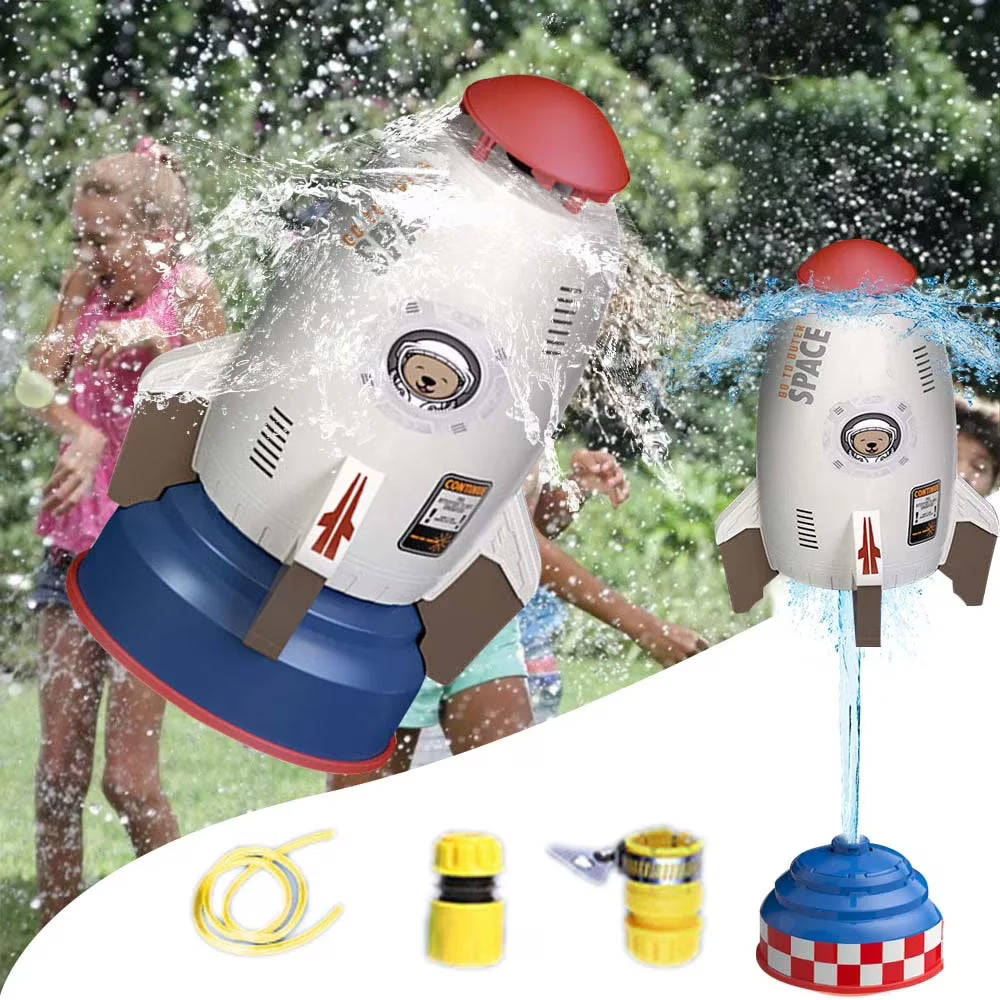 Rocket Sprinkler Launcher Water Toys, 3Pcs Outside Kids Sprinkler K74138