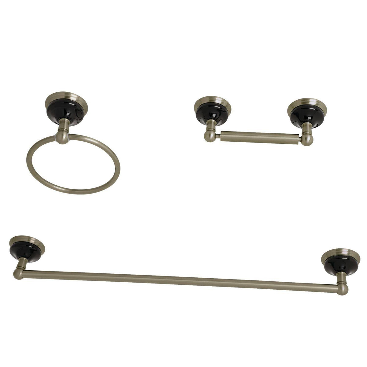 3-Piece Brushed Nickel Bathroom Accessory Set Z314945