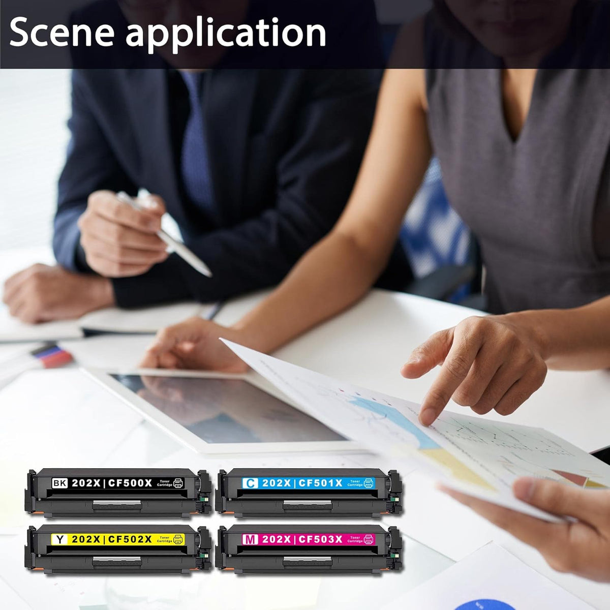 4 Pack Compatible Toner Cartridge for HP Color Pro M254dw M254dn M254nw M281cdw M281fdw M280nw M281fdn Printer A1286