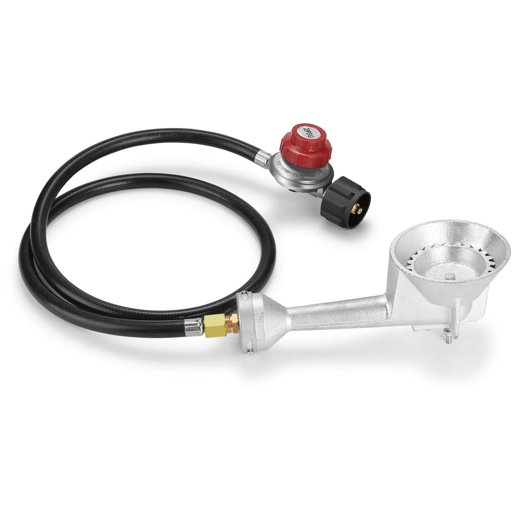 Cast-Iron Round Burner Head with Propane Regulator and Hose W900