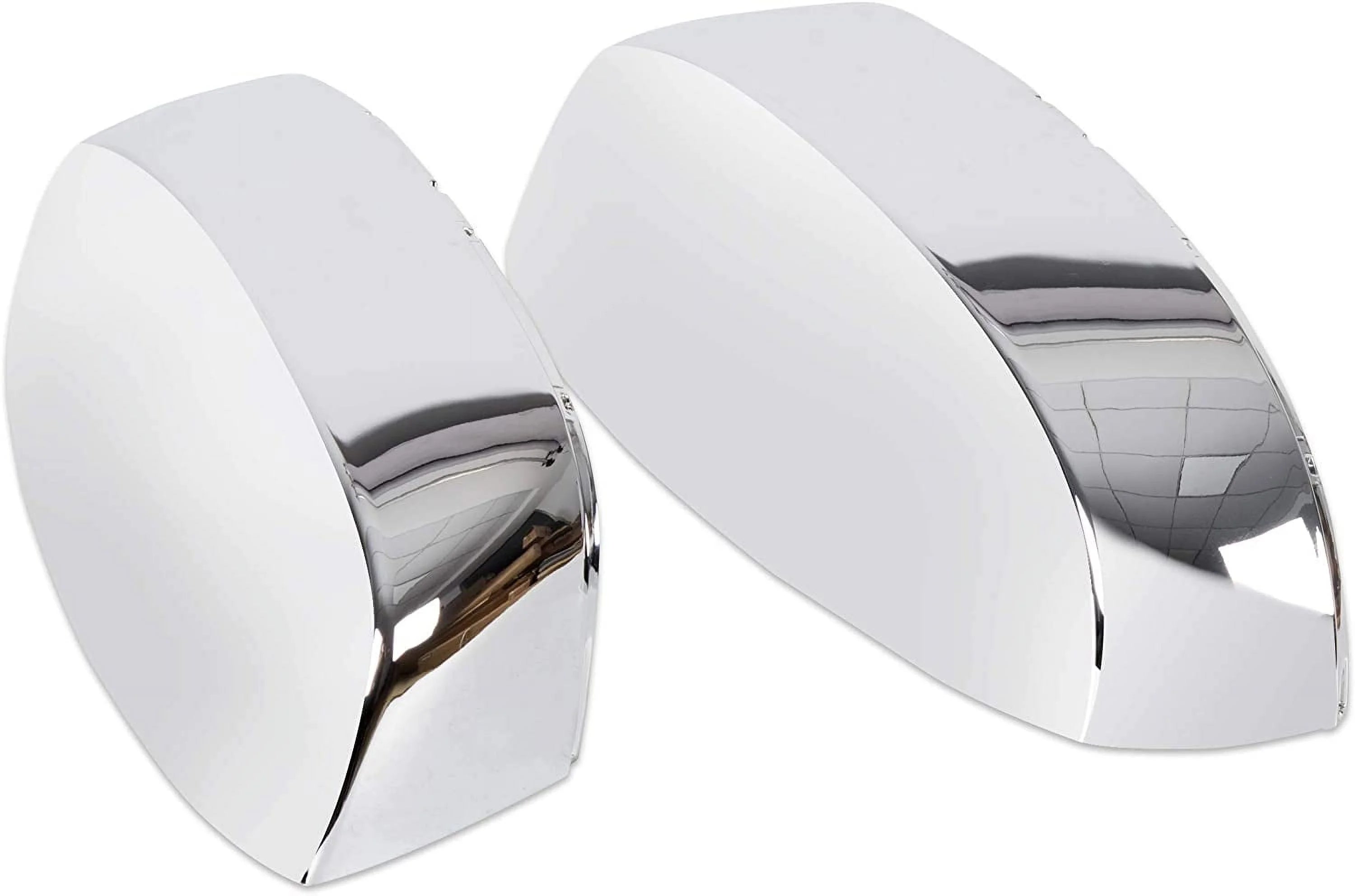 Pair Chrome Side View Upper Mirror Top Half Caps G221171