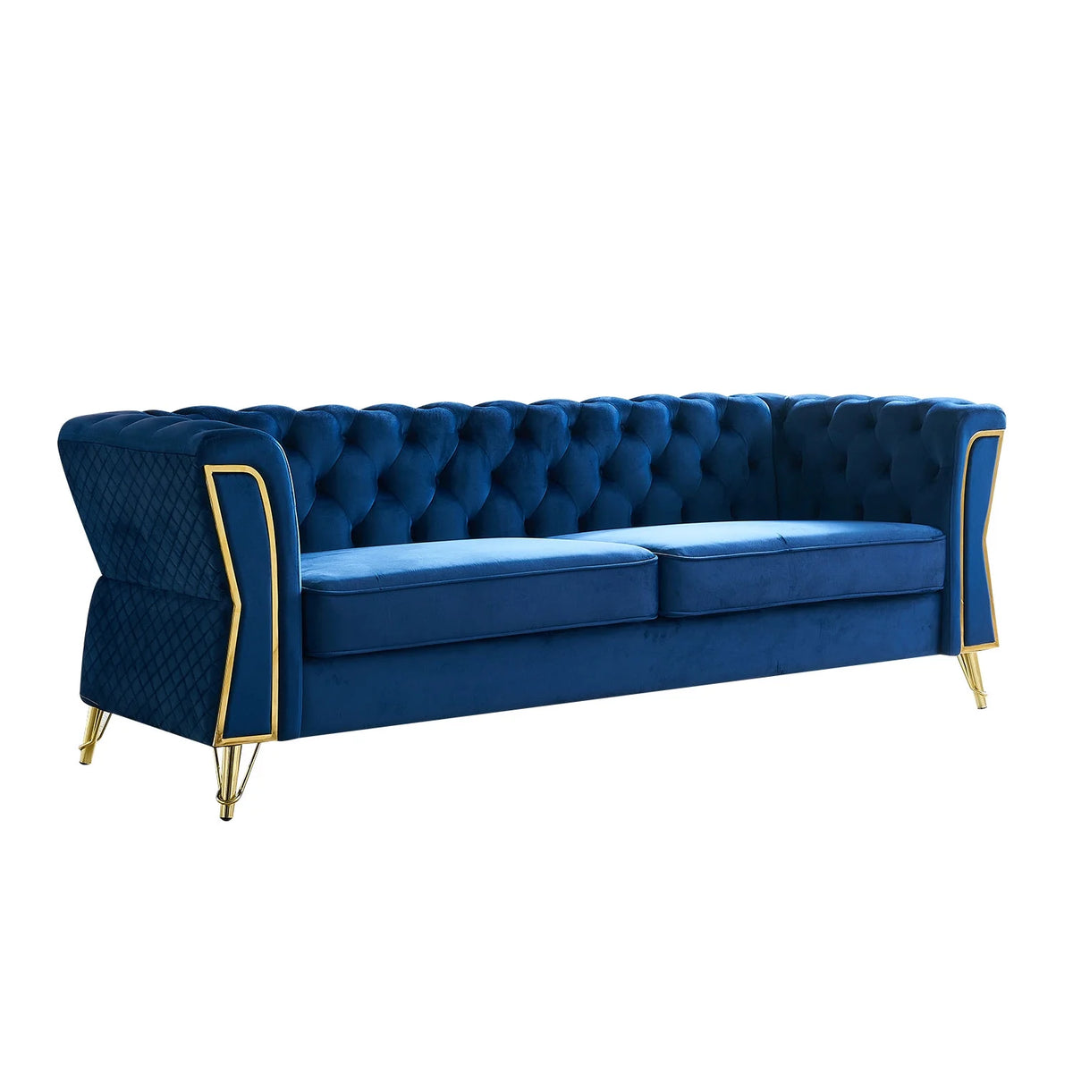 Blue Velvet Sofa 87.4 inch Z380425