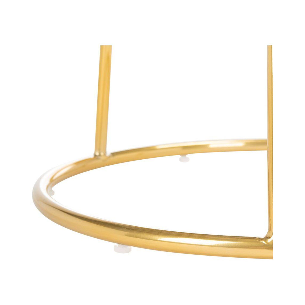 Dusty Blush / Gold Round Bar Stool H14717