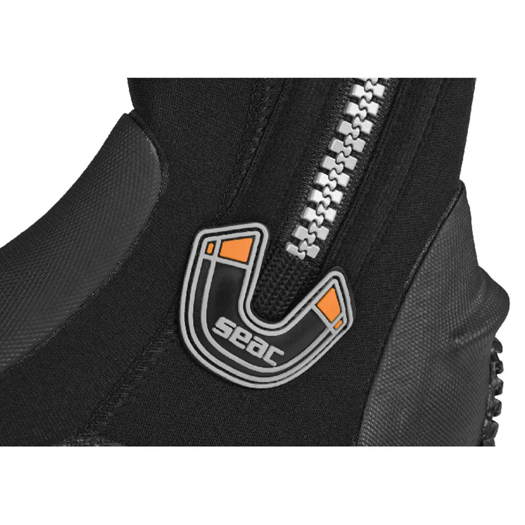 Black Neoprene Scuba Boot Shoes with Side Zipper, Size 11 S85859
