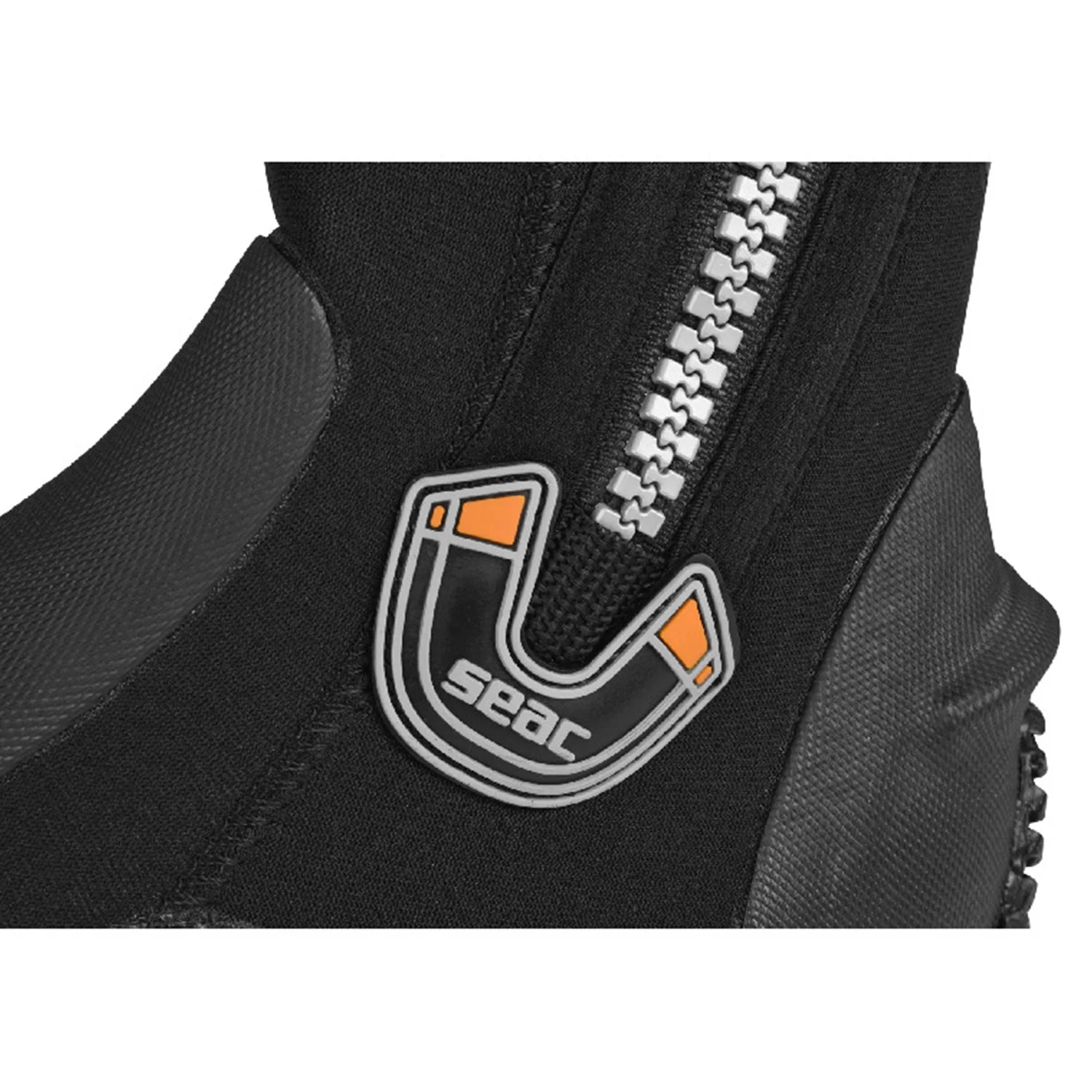 Black Neoprene Scuba Boot Shoes with Side Zipper, Size 11 S85859