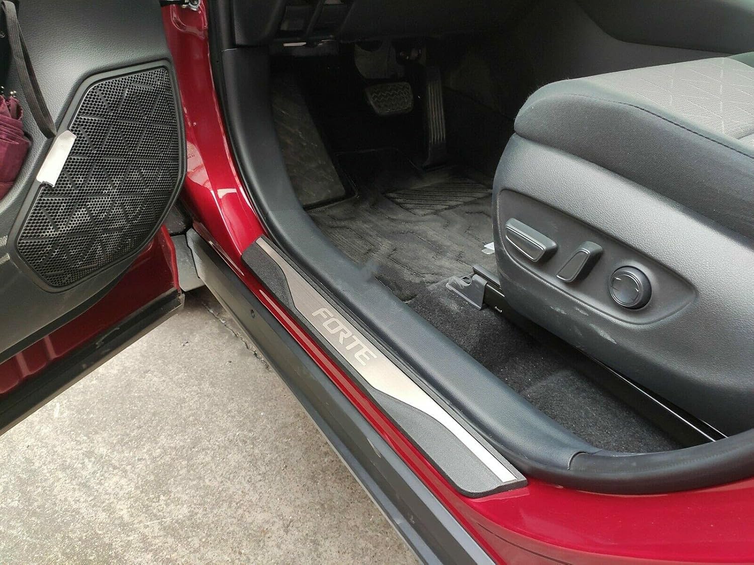4pcs Blue Steel Door Sill Protector Trim I715