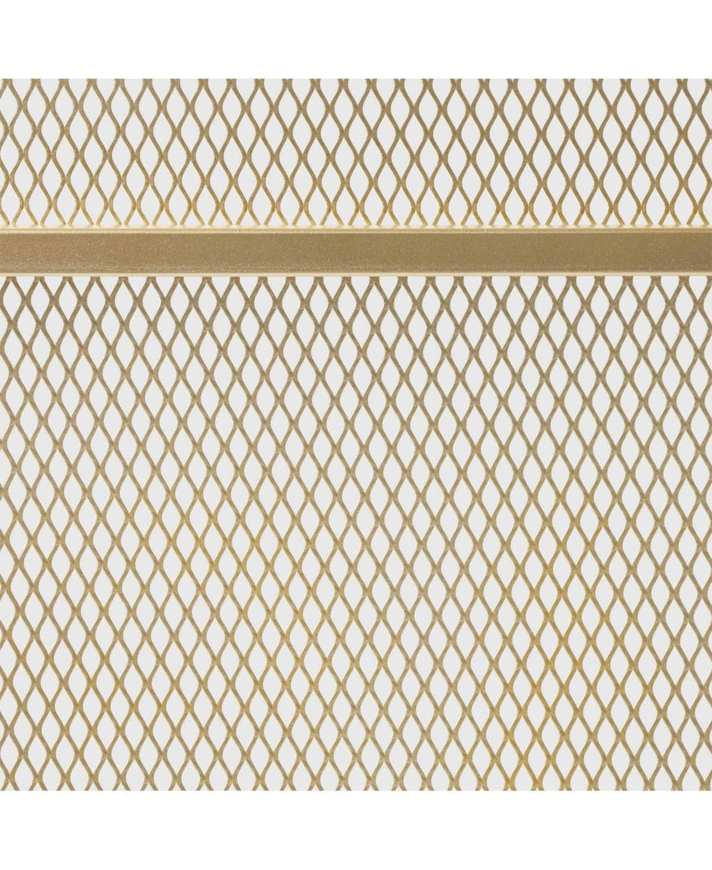 Black Brushed Gold Single Panel Iron Fire Screen H159375