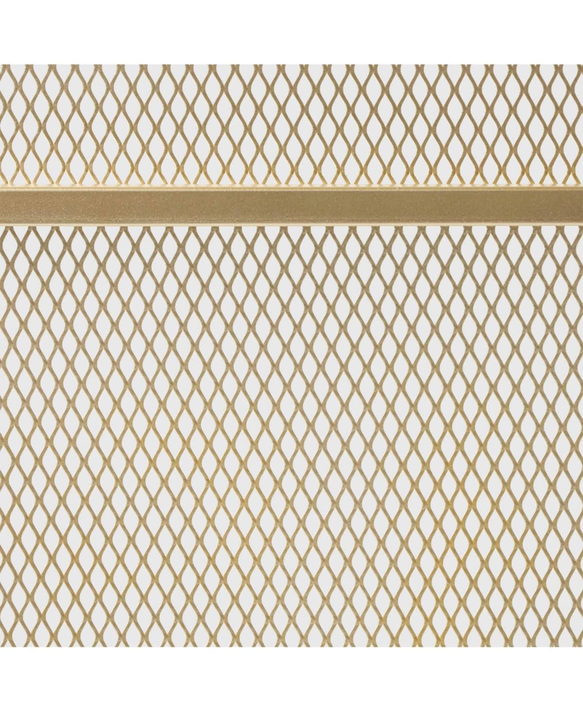 Black Brushed Gold Single Panel Iron Fire Screen H159375